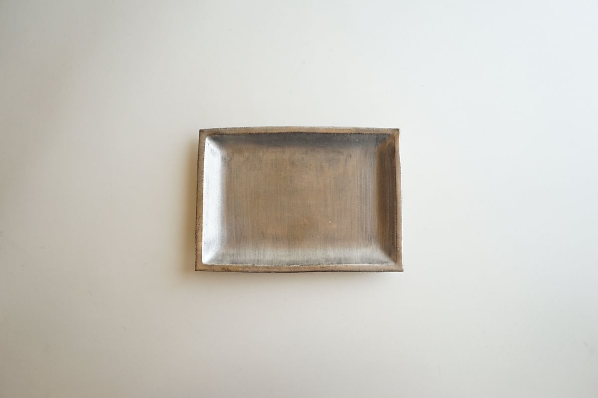 安藤雅信 さん　銀彩　ピューター　リム皿　2枚セット 安藤雅信 さん 銀彩 ピューター リム皿 2枚セット 安藤雅信 銀彩