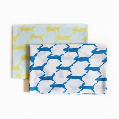 【安藤明子】minä perhonen "run run run"+ kiku　生成  　white×blue / light blue×lime