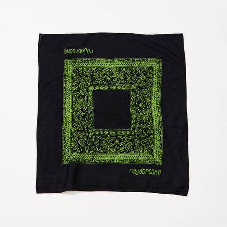 BATIK rajabrooke logo HANDKERCHIEF (BLACK/HIJAU)
