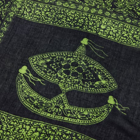 BATIK WAU LOGO HANDKERCHIEF (BLACK/HIJAU)