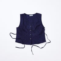 和柄BATIK VEST NAVY (Dingin)