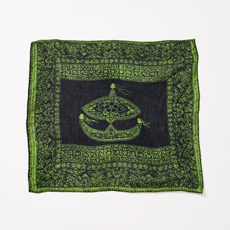 BATIK WAU LOGO HANDKERCHIEF (BLACK/HIJAU)