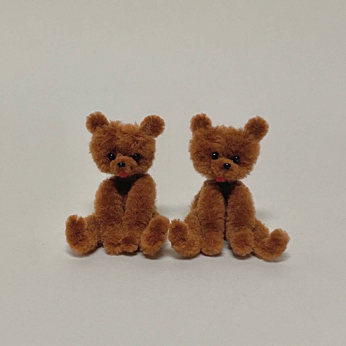 手作りモールキット「2匹のクマ ブラウン」 | Biscuit web store