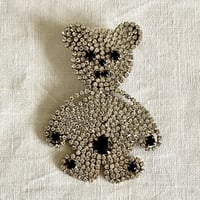 チェコのガラスブローチ131・シロクマ