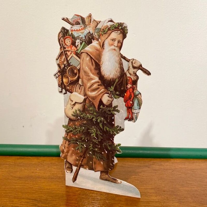 クリスマスカード・サンタ（ブラウン） | Biscuit web store