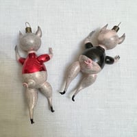 ドイツのガラスのオーナメント・ブタ