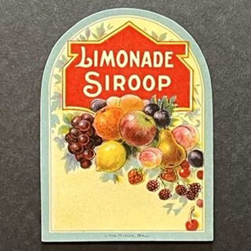 オランダのフルーツシロップのラベル | Biscuit web store