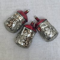 ドイツのガラスのオーナメント・おうちとウサギ