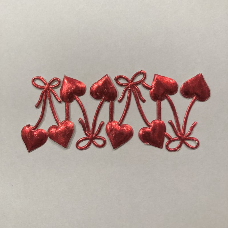 ドレスデントリム・さくらんぼハート・ レッド | Biscuit web store