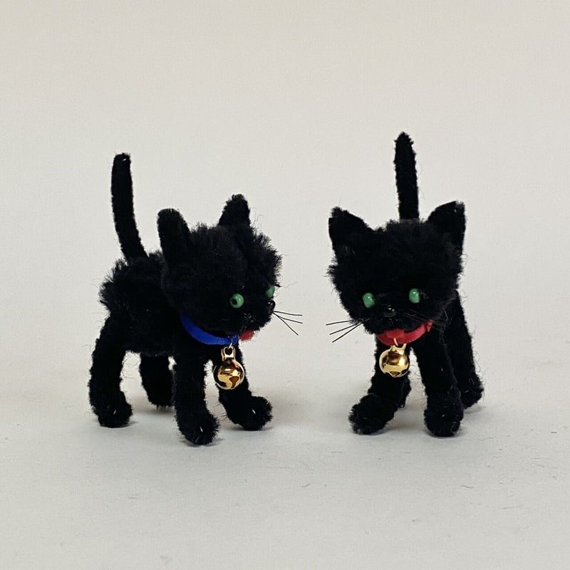 モールアート ハンドメイド 黒猫ちゃん モールベア ミニチュア 猫