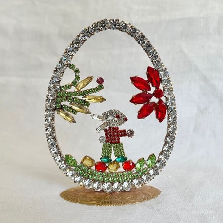 チェコガラスブローチ　トップ チェコガラスボタン】ブローチ・ペンダントヘッド (トンボ