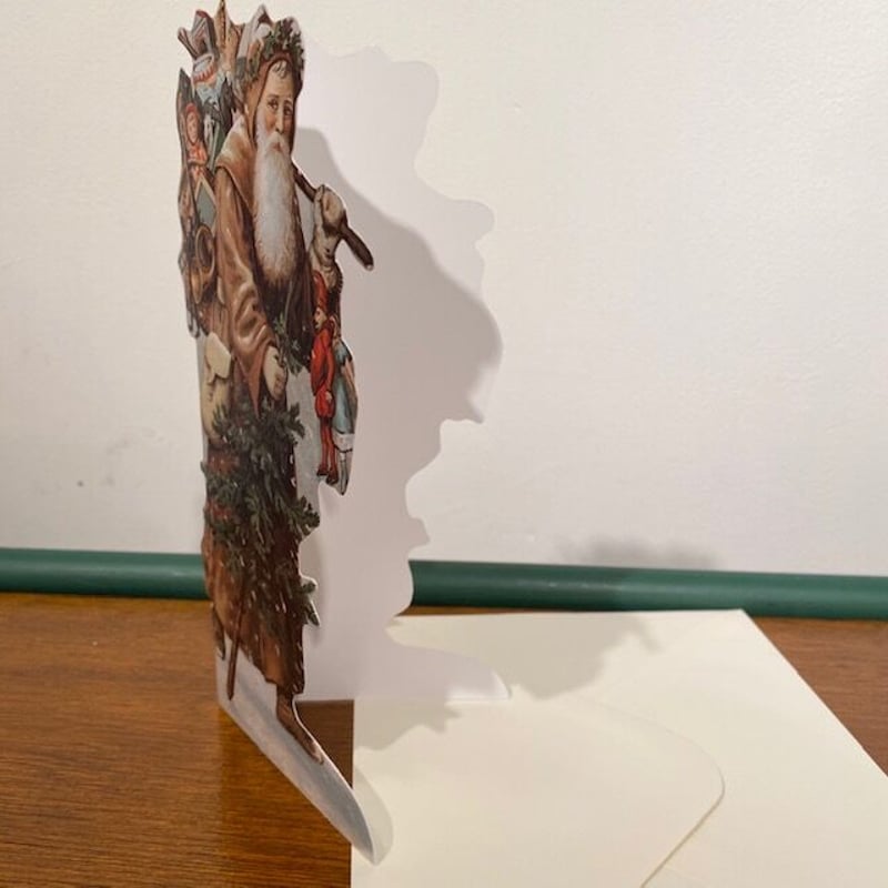 クリスマスカード・サンタ（ブラウン） | Biscuit web store