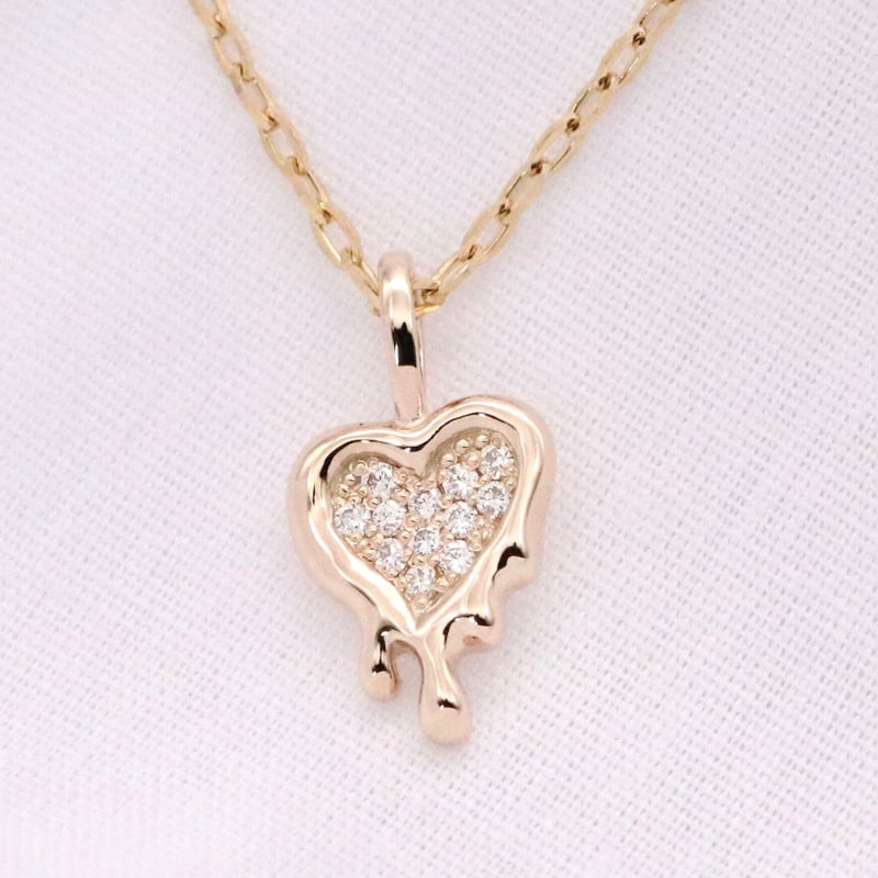 MeltyLove」 K10YG Diamond Pendant | LUXIS JEWELRY