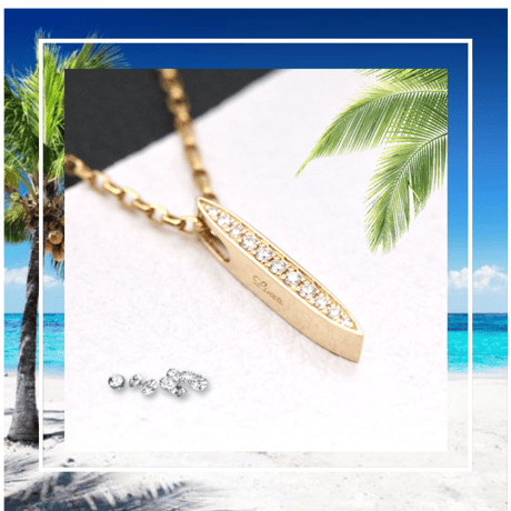 K18 Palm leaf Pendant top