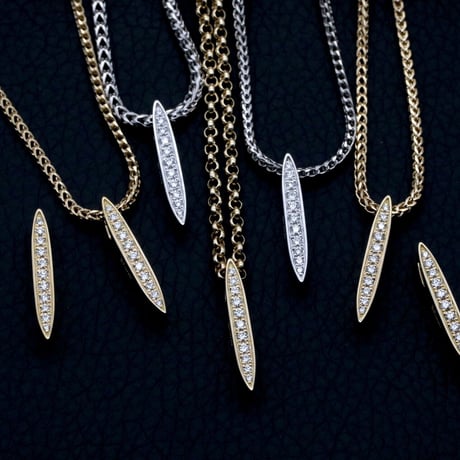 Pt950 Palm leaf Pendant top