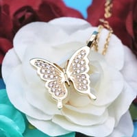 K18 MASAMI Swallowtail Butterfly  Diamond Pendant