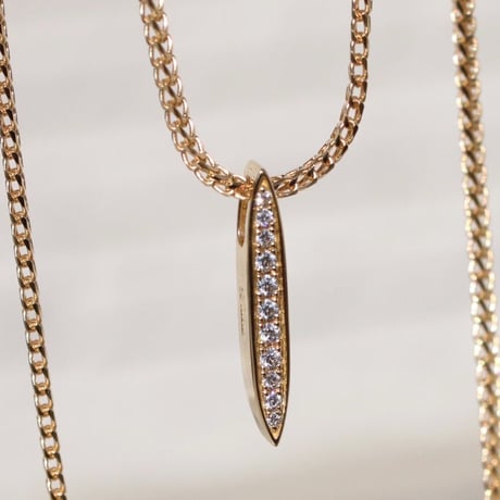 K18 Palm leaf Pendant top