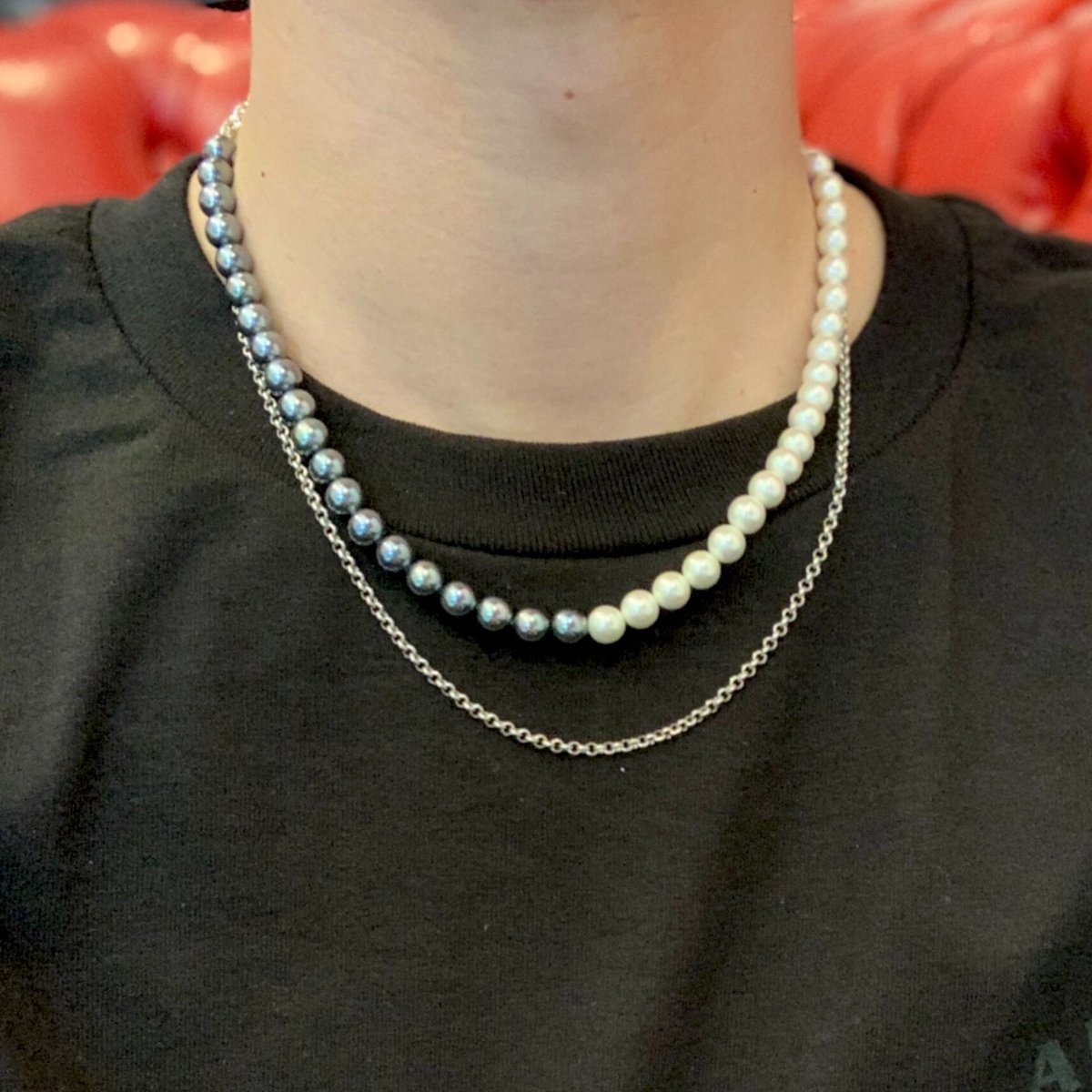 Bi-color Pearl Necklace | LUXIS JEWELRY