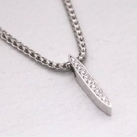 Pt950 Palm leaf Pendant top