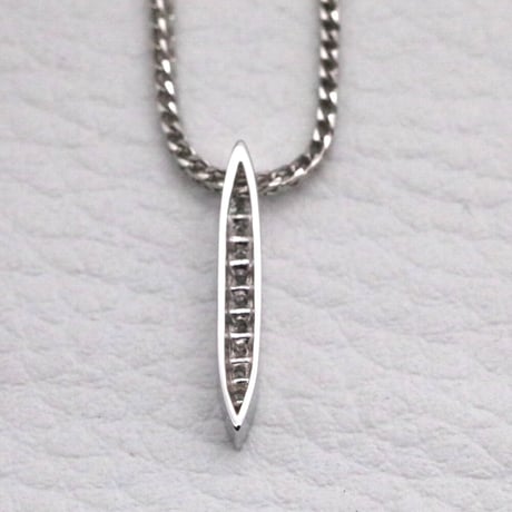 Pt950 Palm leaf Pendant top