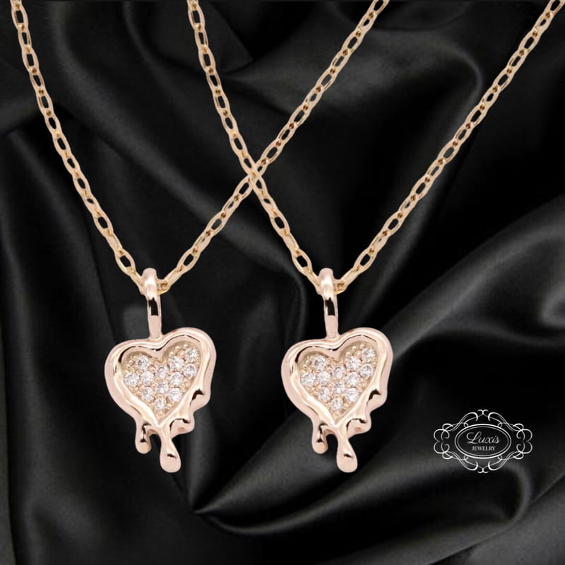 MeltyLove」 K10YG Diamond Pendant | LUXIS JEWELRY