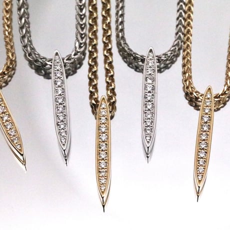 Pt950 Palm leaf Pendant top