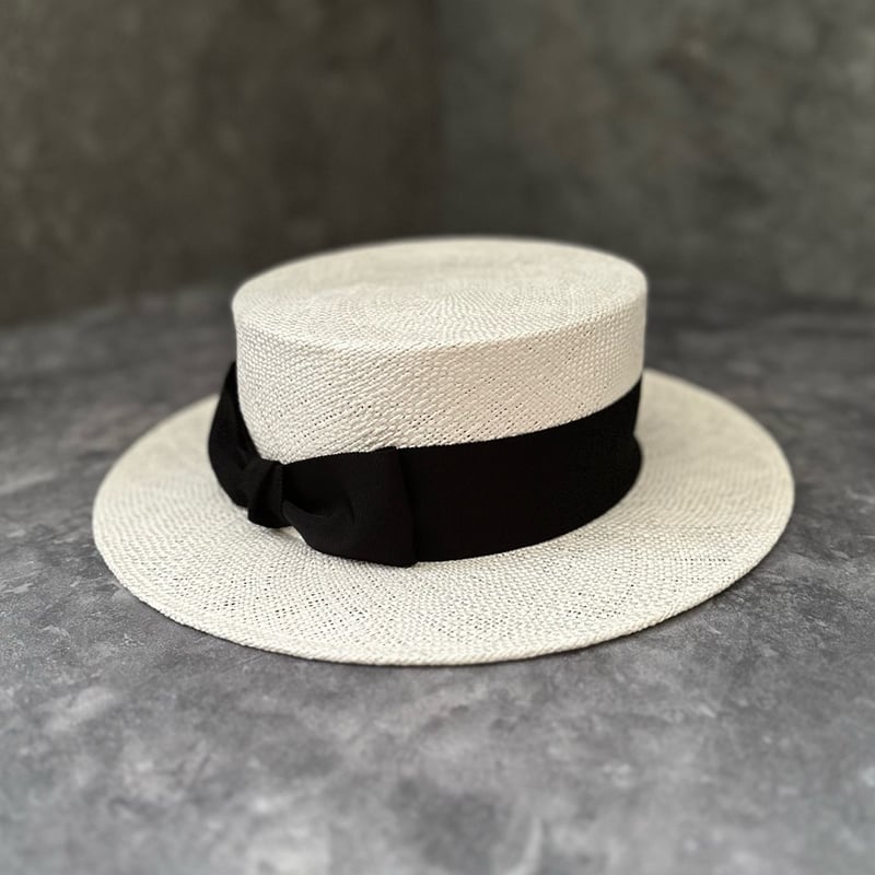 THE 9 SHOP カンカン帽 ホワイト 即納】Canotier-カンカン帽 ／ バオWhite | MIHAT