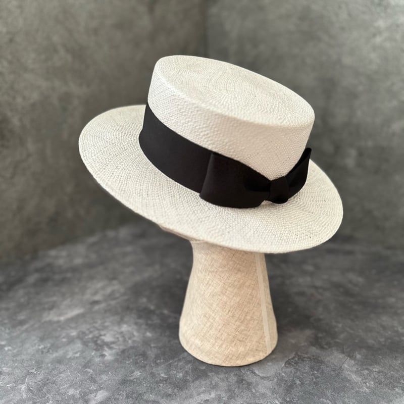 即納】Canotier-カンカン帽 ／ バオWhite | MIHAT