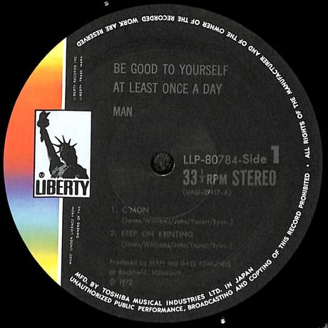 マン / Be Good To Yourself At Least Once A Day [※国内盤,品番:LLP-80784］(LPレコード)