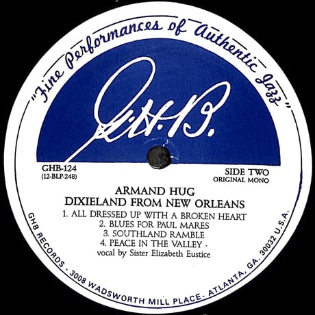 アーマンド・ハグ / Dixieland From New Orleans [※輸入盤,生産国:US,品番:GHB-124］(LPレコード)