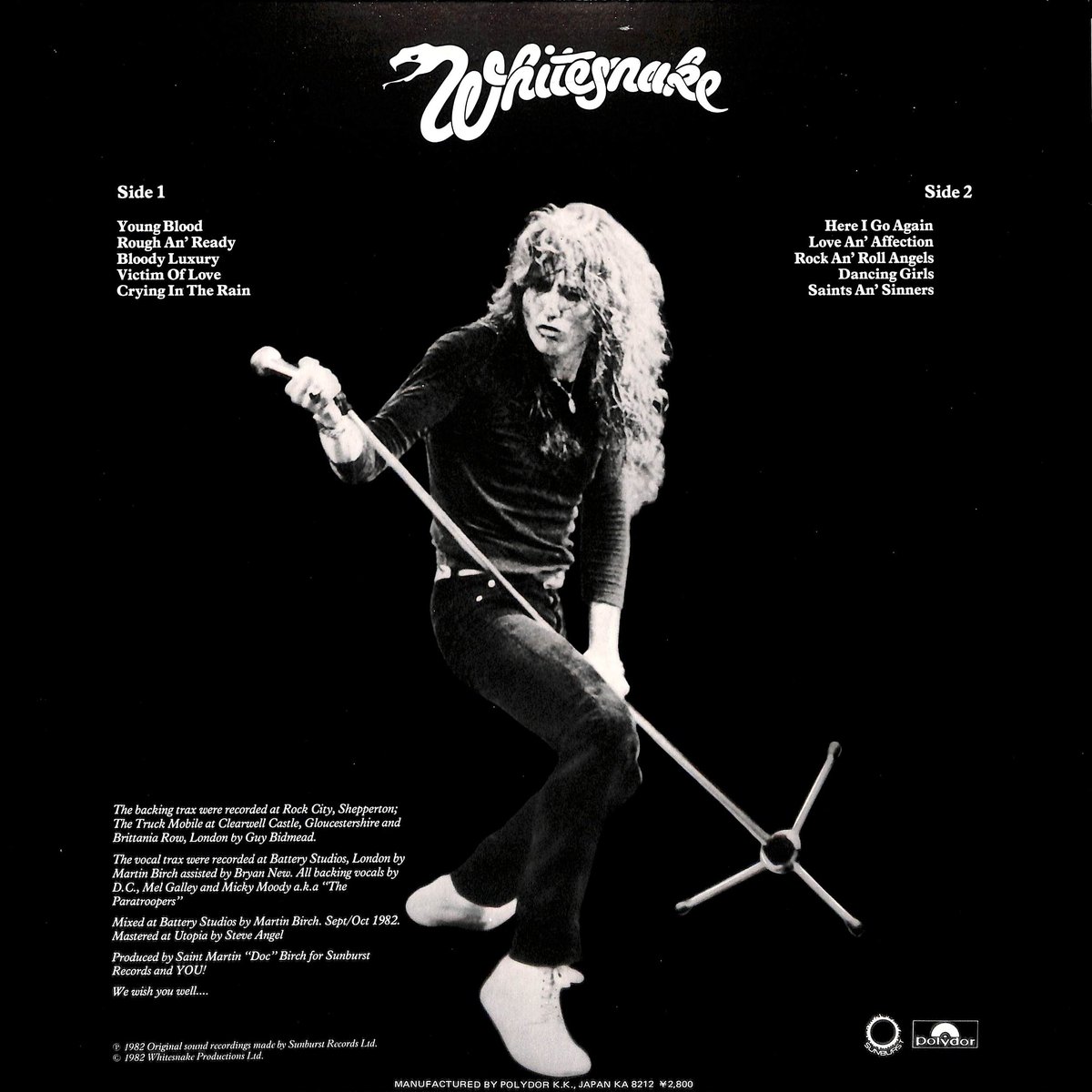 Whitesnake 直筆サイン入り写真 ホワイトスネイク ホワイトスネイク