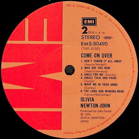 オリビア・ニュートン・ジョン / 水のなかの妖精 [※国内盤,品番:EMS-80490］(LPレコード)