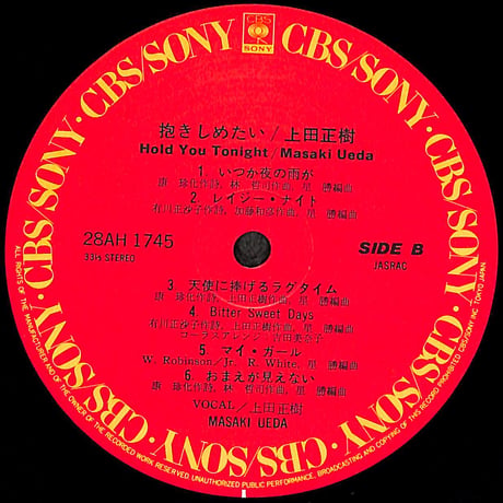 上田正樹 / 抱きしめたい [※国内盤,品番:28AH 1745］(LPレコード)
