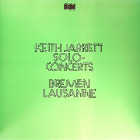 キース・ジャレット / SOLO CONCERT [1973年にブレーメン（ドイツ）とローザンヌ（スイス）で録音されたソロ即興演奏のアルバム。] [ブックレット付](LPレコード)