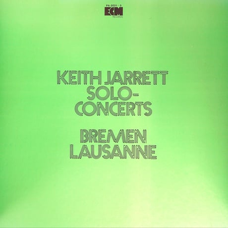キース・ジャレット / SOLO CONCERT [1973年にブレーメン（ドイツ）とローザンヌ（スイス）で録音されたソロ即興演奏のアルバム。] [ブックレット付](LPレコード)
