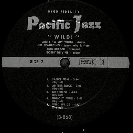 ラリー･ワイルド･ライス / Wild! The Big Big Sound Of Larry "Wild" Wrice [※輸入盤,生産国:US,品番:PJ-24］(LPレコード)