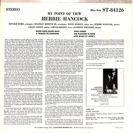 ハービー・ハンコック / My Point Of View [※輸入盤,生産国:US,品番:BST 84126］(LPレコード)