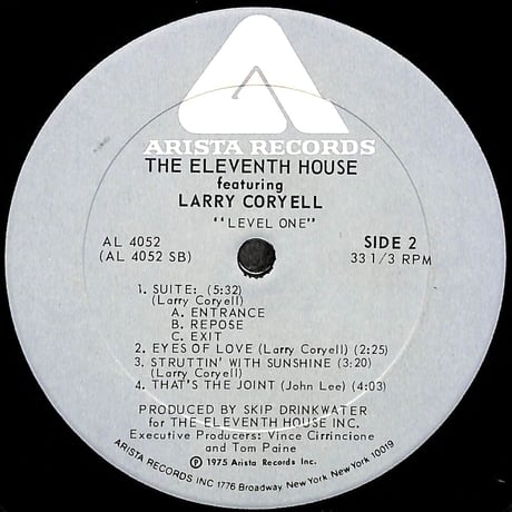 ザ・イレヴンス・ハウス / The Eleventh House Featuring Larry Coryell Level One［※US盤,品番:AL 4052］(LPレコード)