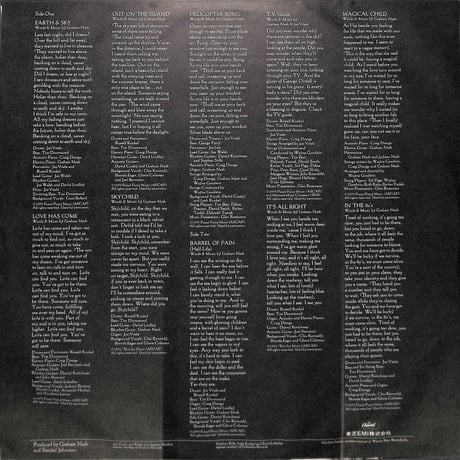 グラハム・ナッシュ / アース&スカイ  [※国内盤,品番:ECS-81268］(LPレコード)