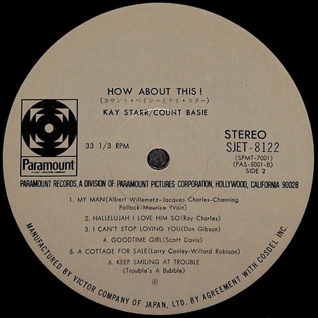 カウント・ベイシー,ケイ・スター / How About This [※国内盤,品番:SJET-8122］(LPレコード)