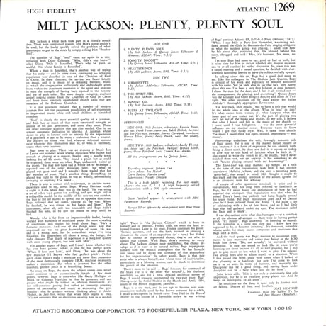 ミルト・ジャクソン / Plenty, Plenty Soul [※国内盤,品番:P-4550A］(LPレコード)