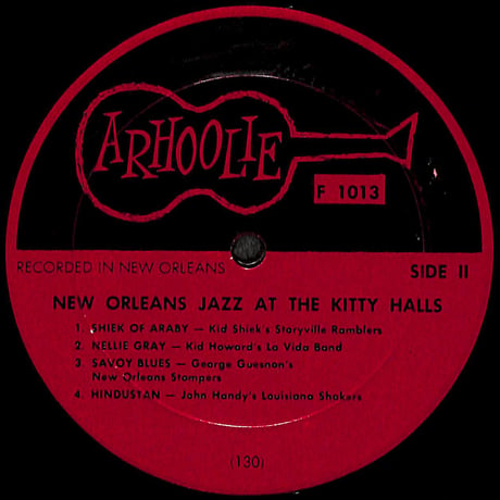 New Orleans Jazz At The Kitty Halls [※輸入盤,生産国:US,品番:F1013］(LPレコード)