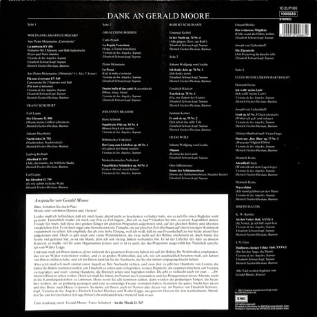 Dank an Gerald Moore [※輸入盤,生産国:Germany,品番:1C 165 1000683,2枚組］(LPレコード)