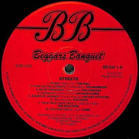 Streets [※輸入盤,生産国:UK,品番:BEGA 1］(LPレコード)