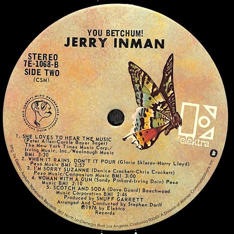 ジェリー・インマン / You Betchum!［※輸入盤,生産国:US,品番:7E-1068］(LPレコード)