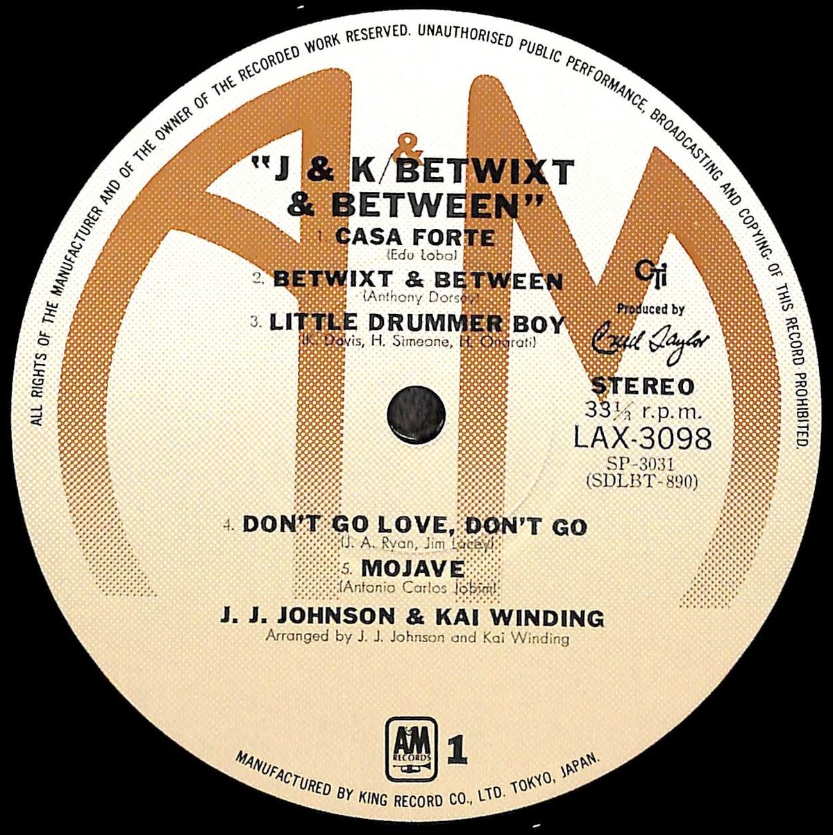 J.J.ジョンソン&カイ・ウィンディング / Betwixt & Between J.J.ジョンソン&カイ・ウィンディング / Betwixt & Between
