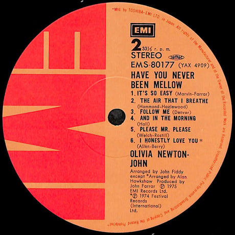 オリビア・ニュートン・ジョン / そよ風の誘惑 [※国内盤,品番:EMS-80177］(LPレコード)