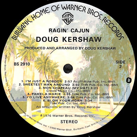 ダグ・カーショウ / Ragin' Cajun [※輸入盤,生産国:US,品番:BS 2910］(LPレコード)
