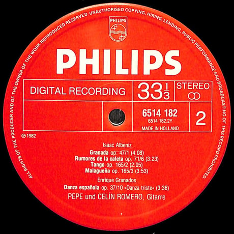 ぺぺ&セリン・ロメロ / Famous Spanish Dances [※輸入盤,生産国:Europe,品番:6514 182］(LPレコード)