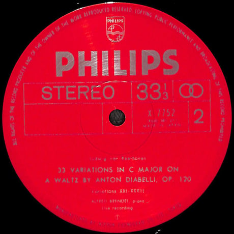 アルフレッド・ブレンデル / ディアベッリ変奏曲 作品120 [※国内盤,品番:X-7752］(LPレコード)